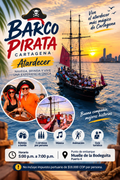 Barco Pirata Cartagena con música y animación
